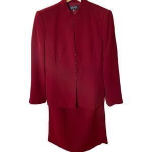 Cranberry Kasper 2 Piece Skirt Suit, 10P